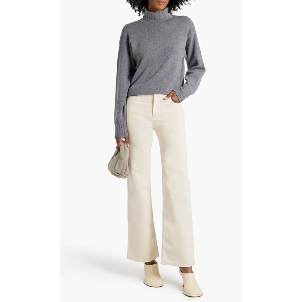 OFFICINE GENERALE
Flore high-rise flared jeans in Cream Size 29